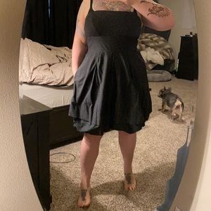 Polka dot cupcake dress with pockets